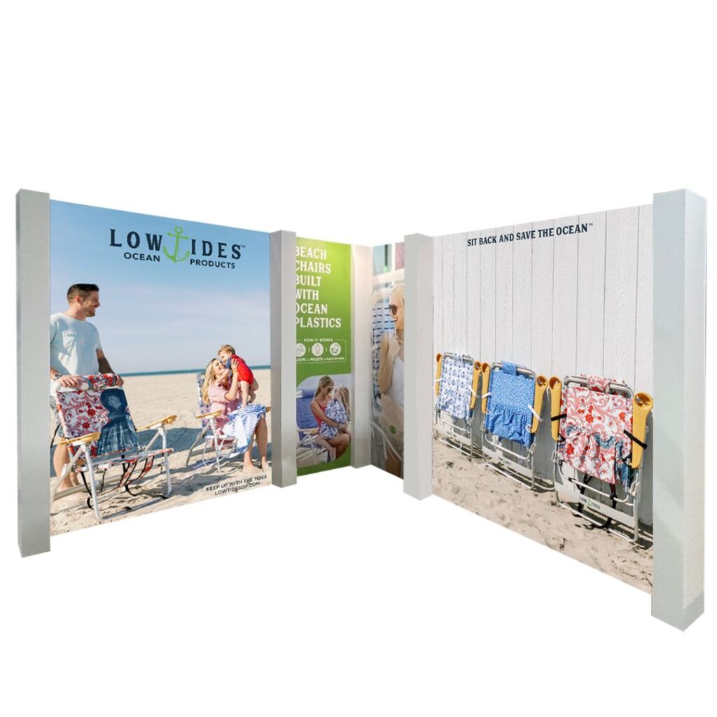 10' x 10' Corner Booth with columns ODTS10-007