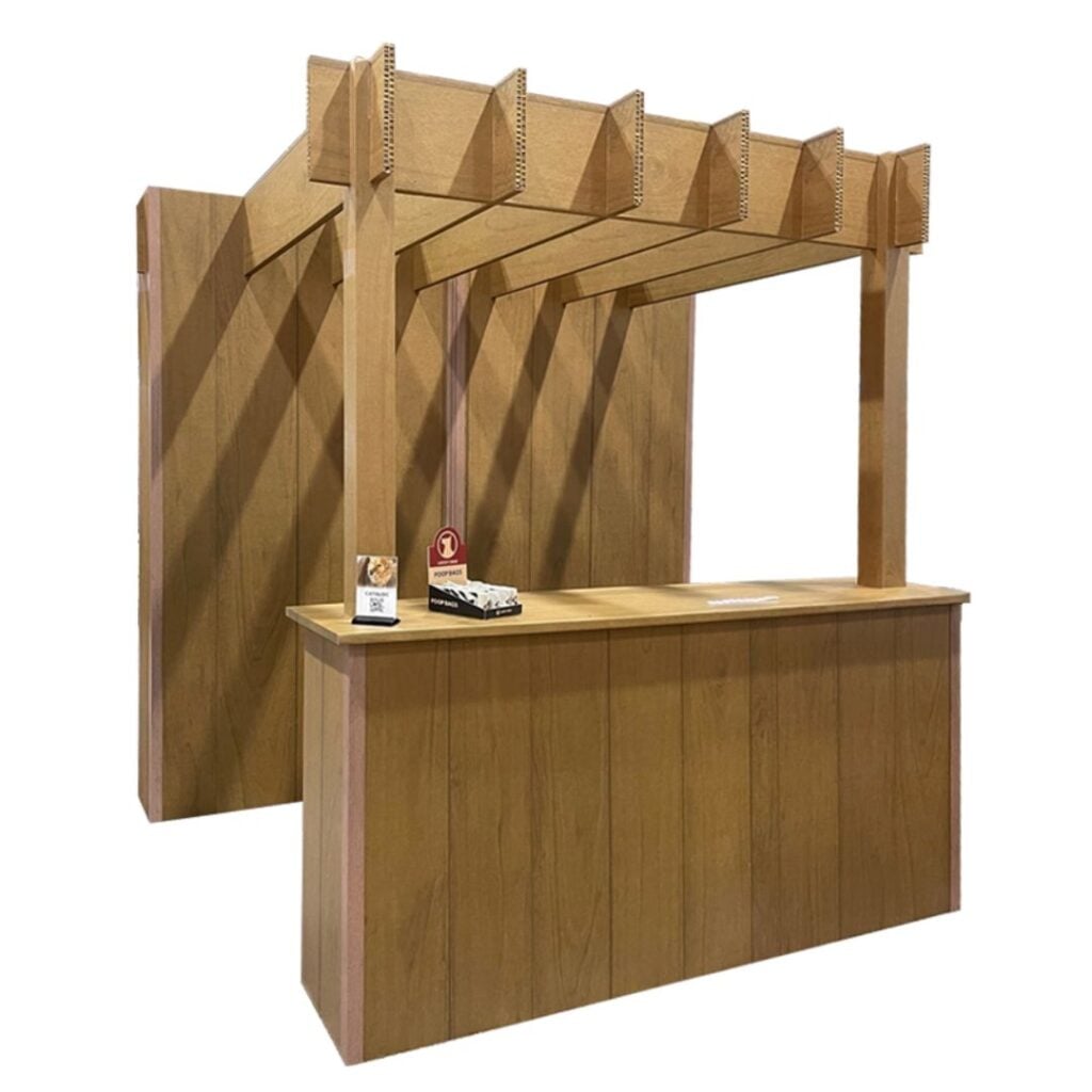 Kiosk with top beams and backdrop ODST-003
