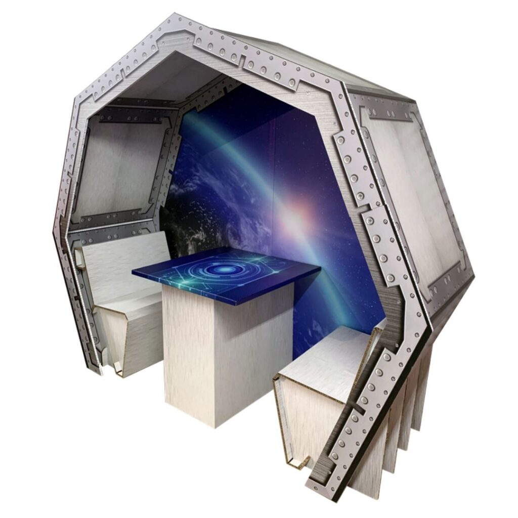 Hexagonal booth with furniture ODST-007